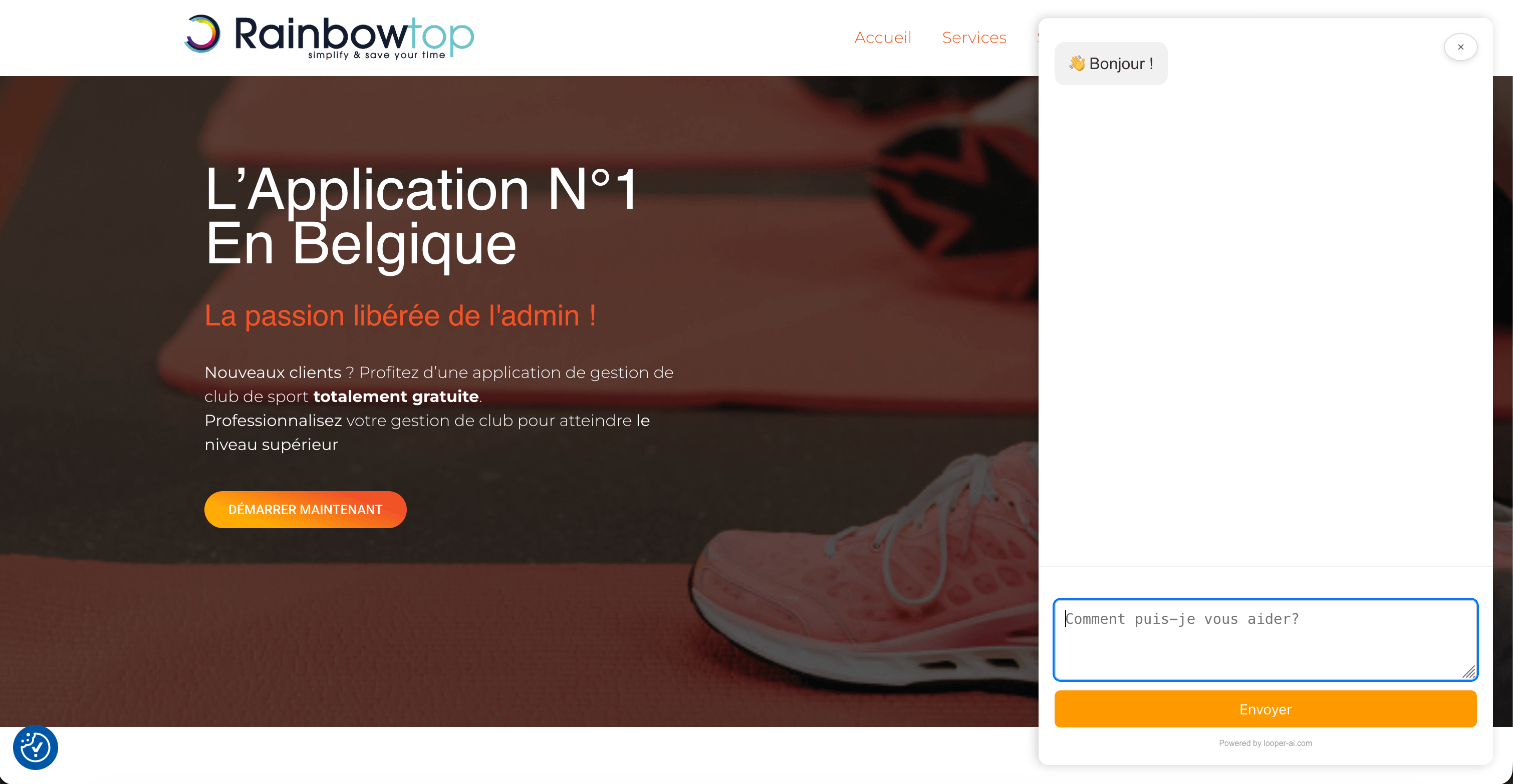 Looper-ai Certification platform interface on mobile